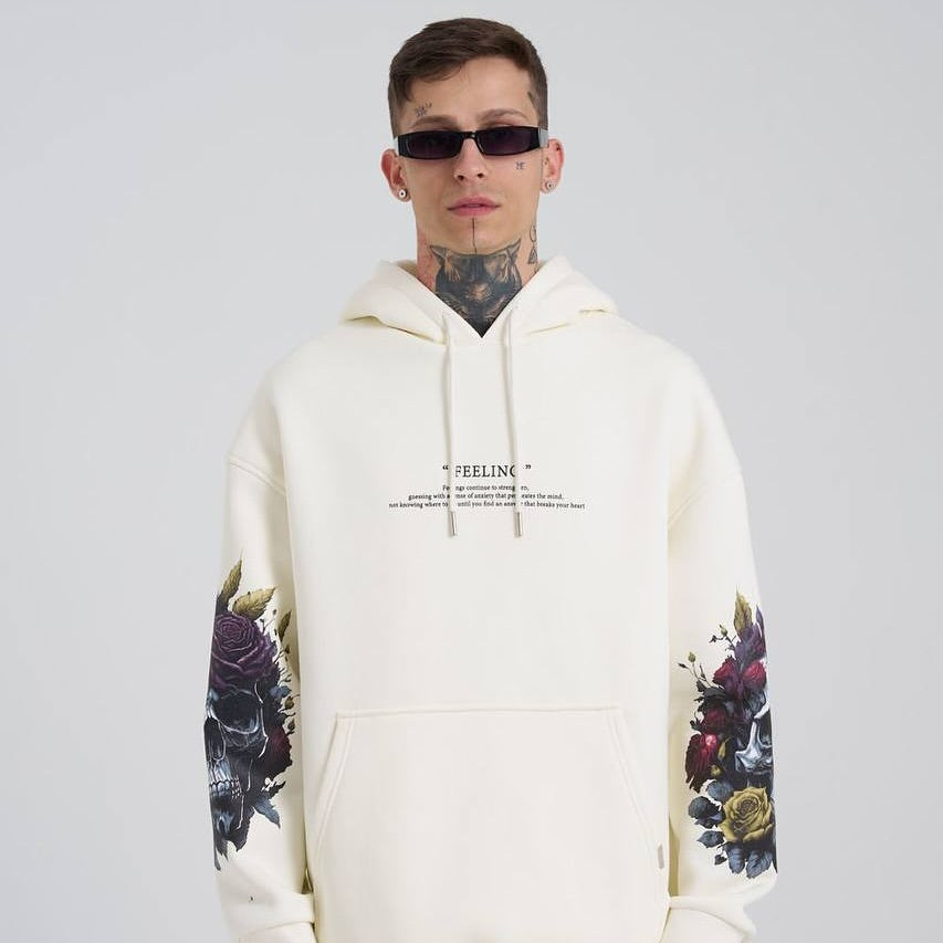 Skull Printed Feelings Hoodie