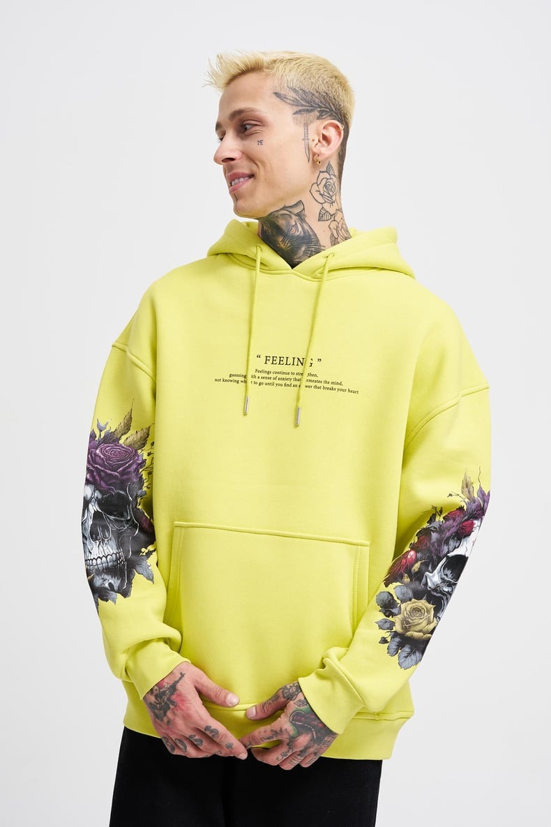 Skull Printed Feelings Hoodie