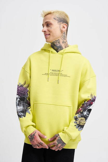 Skull Printed Feelings Hoodie