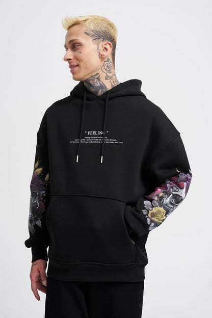 Skull Printed Feelings Hoodie