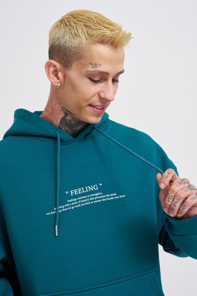 Skull Printed Feelings Hoodie