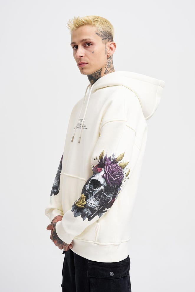Skull Printed Feelings Hoodie