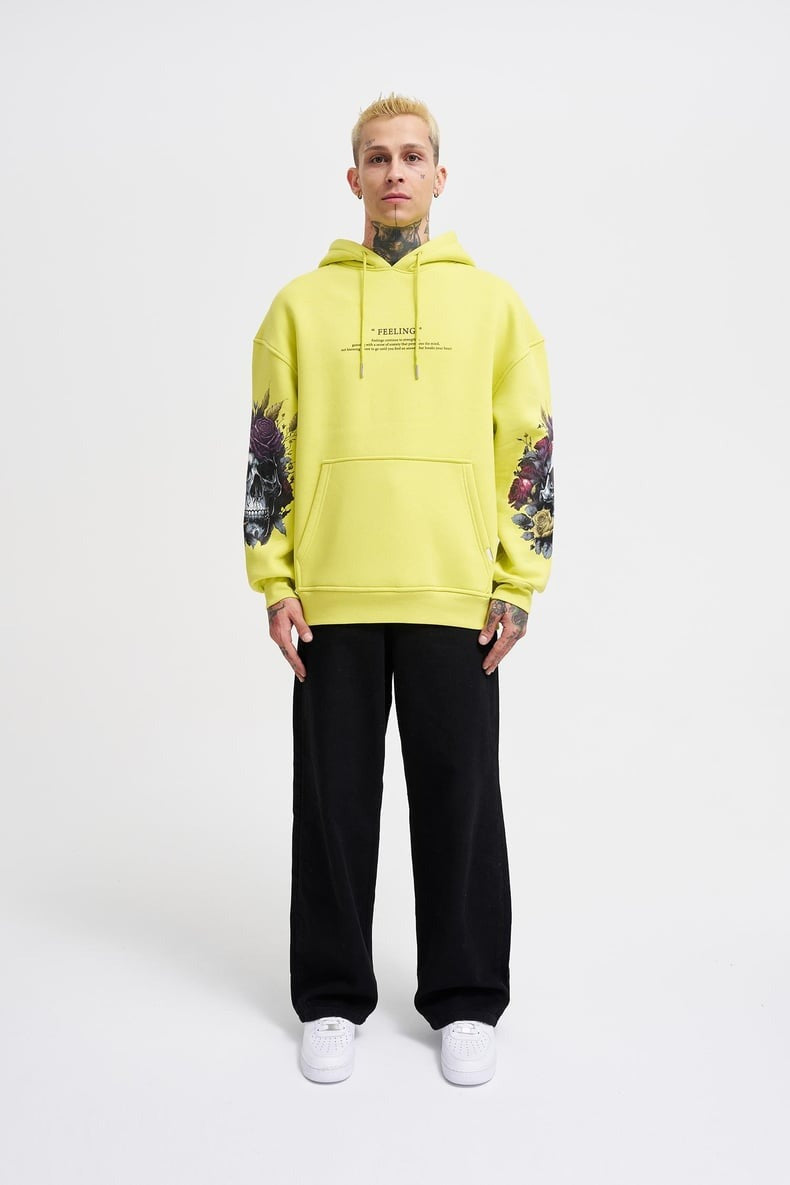 Skull Printed Feelings Hoodie